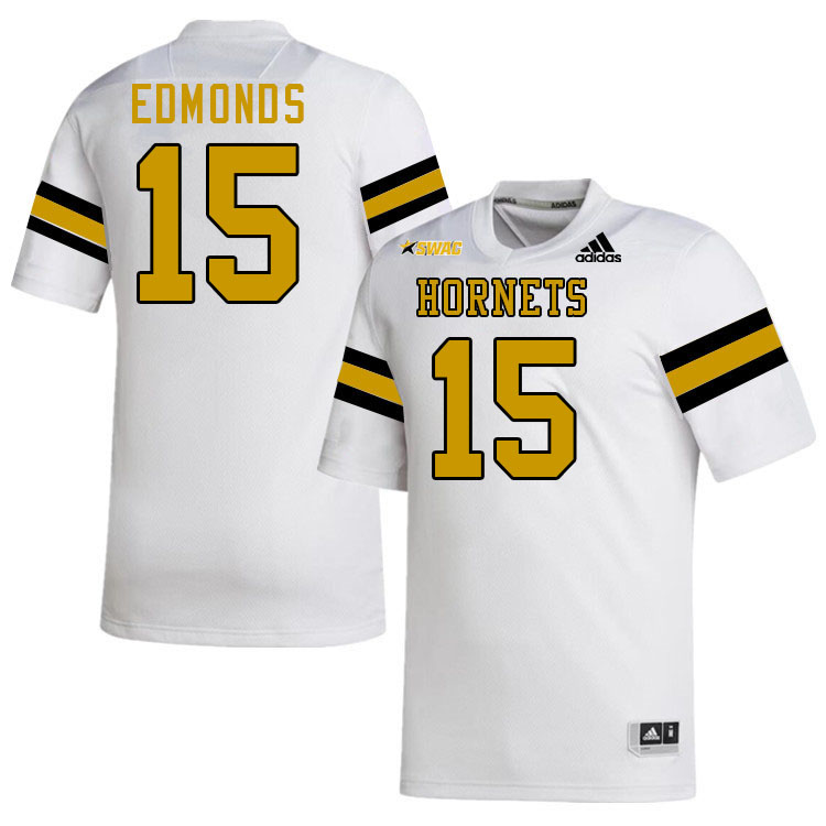 Alabama State Hornets #15 Darius Edmonds College Football Jerseys Stitched Sale-White